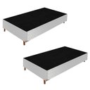 Ver imagem 1 de 2 Base Box Solteiro 42x88x188cm Mônaco Branco/Rustico/Bordo Paropas By Ecosono