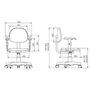 Ver imagem 5 de Kit 2 Cadeiras de Escritório Secretária Courvin 100% Nacional C/braço