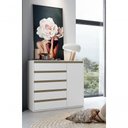 Ver imagem 1 de Cômoda 5 Gavetas 1 Porta Multiuso MDF Select Belmax Cor:Branco