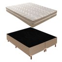 Ver imagem 1 de Cama Box Queen com Colchão D33 Quality Duoface 26x158x198cm e Base Florença Bege/Rustico Paropas By
