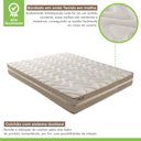 Ver mais imagens de Cama Box Queen com Colchão D33 Quality Plus Duoface 20x158x198cm e Base Florença Bege/Rustico Paropa