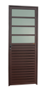 Ver imagem 1 de Porta de Cozinha Alumínio 80 Esq L25 V.Boreal Marrom Corten Brimak