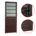 Ver imagem 2 de Porta de Cozinha Alumínio 80 Esq L25 V.Boreal Marrom Corten Brimak