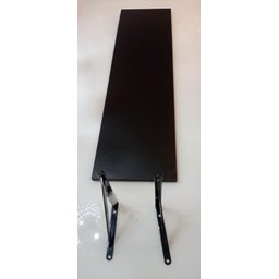 1 Prateleira Preta MDF 60cm X 22cm Com Mão Francesa Estante Sala Porta Objetos - 3