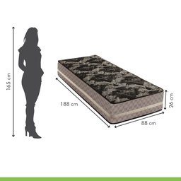 2 Bases Box Solteiro Galaxy 42x88x188cm com Kit com 2 Colchões Solteiro Molas Ensacadas Galaxy 26x88 - 10
