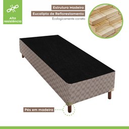 2 Bases Box Solteiro Galaxy 42x88x188cm com Kit com 2 Colchões Solteiro Molas Ensacadas Galaxy 26x88 - 3
