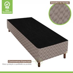 2 Bases Box Solteiro Galaxy 42x88x188cm com Kit com 2 Colchões Solteiro Molas Ensacadas Galaxy 26x88 - 4