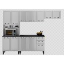 Ver imagem 2 de Cozinha Completa Aço Itatiaia New Premium 11 Portas 3 Gavetas e Nicho Microondas 2,80m