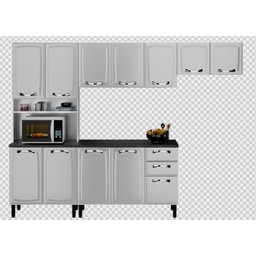 Cozinha Completa Aço Itatiaia New Premium 11 Portas 3 Gavetas e Nicho Microondas 2,80m - 2