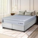Ver imagem 1 de Conjunto Box Baú Branco Luanda Branco Espuma D28 Queen 158x198x69 - King House