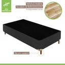 Ver imagem 3 de 2 Bases Box Solteiro Íris 42x88x188cm com Kit com 2 Colchões Solteiro Unique D33 Plus 14x88x188cm Preto/Elegancy Paropas By Ecosono
