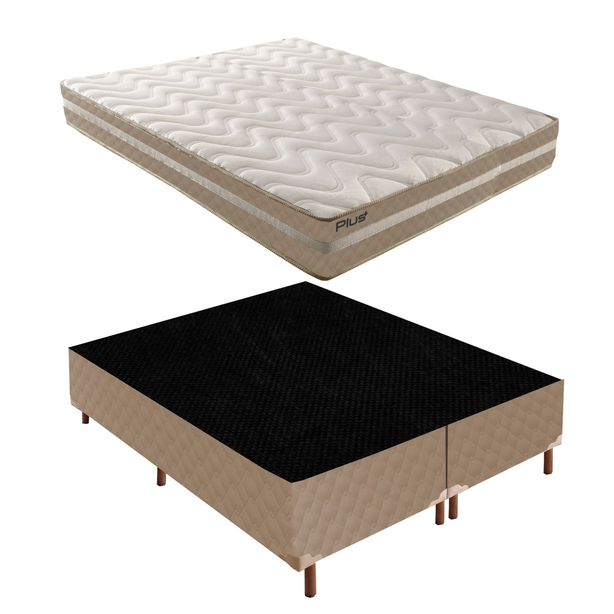 Cama Box Queen com Colchão D33 Unique Plus Duoface 20x158x198cm e