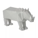 Ver imagem 1 de Escultura Rinoceronte Cinza em Polirresina 16x31x8cm