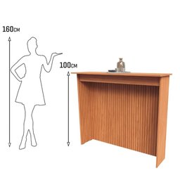 Bancada Cozinha Turim 130cm Mdp Nature Ilha Painel Ripado 3d - 3