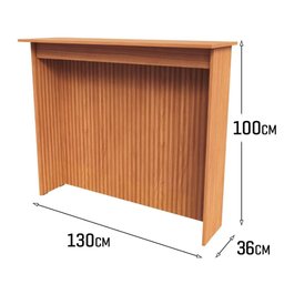 Bancada Cozinha Turim 130cm Mdp Nature Ilha Painel Ripado 3d - 2