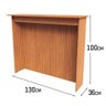 Bancada Cozinha Turim 130cm Mdp Nature Ilha Painel Ripado 3d - 2