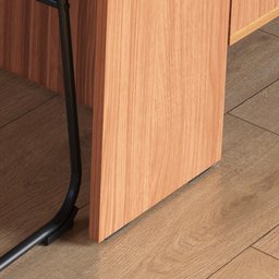 Bancada Cozinha Turim 130cm Mdp Nature Ilha Painel Ripado 3d - 4