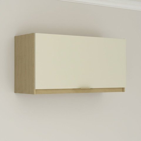 Armário Aéreo 80cm com 1 Porta Basculante TM1215 Nanda Bege/Nature/Arenas