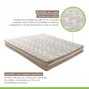 Ver mais imagens de Cama Box Queen com Colchão D33 Unique Plus Duoface 16x158x198cm e Base Florença Bege/Rustico Paropas
