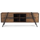 Ver imagem 3 de Rack Coliseu 2 Portas Rustic Brown com Base Aco Grafite 208cm - 45539