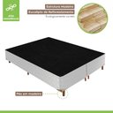 Ver imagem 3 de Cama Box Queen com Colchão de Molas Ensacadas 32x158x198cm e Base Mônaco Branco/Rustico/Bordo Paropa