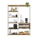 Ver imagem 3 de Armário de Cozinha Modulada Compacta 135cm 2 Peças com 2 Gavetas Multimóveis Mp2284 Branco/