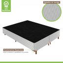 Ver imagem 4 de Cama Box King com Colchão de Molas Ensacadas 32x193x203cm e Base Mônaco Branco/Rustico/Bordo Paropas