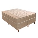 Ver imagem 1 de Cama Box King com Colchão de Molas Ensacadas Júlia 28x193x203cm e Base Florença Bege/Rustico Paropas