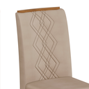 Ver imagem 6 de Conjunto Sala de Jantar 6 Cadeiras Tampo de Vidro Dj Móveis Siena Freijó Ayla Veludo Creme