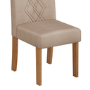 Ver imagem 7 de Conjunto Sala de Jantar 6 Cadeiras Tampo de Vidro Dj Móveis Siena Freijó Ayla Veludo Creme