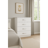 Comoda 4 Gavetas Moderna Amarzenamento Quarto Premium Gaveteiro Luxo Cor Branco - 7