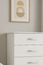 Ver mais imagens de Comoda 4 Gavetas Moderna Amarzenamento Quarto Premium Gaveteiro Luxo Cor Branco