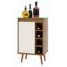 Aparador Buffet Adega Madri com Porta Pés Palito Retrô - Freijó / Off White - 1