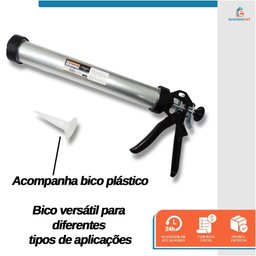 Aplicador de Silicone Tubular Fechado Profissional 15" 600ml Starfer - 4