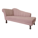 Ver imagem 3 de Recamier Divã para Sala Cecilia Pés Retro Tabaco 1.60cm Veludo Rosa Nude - Incasa Decor
