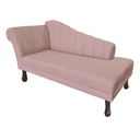 Ver imagem 5 de Recamier Divã para Sala Cecilia Pés Retro Tabaco 1.60cm Veludo Rosa Nude - Incasa Decor