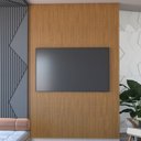 Ver imagem 1 de Painel para Tv até 70 Polegadas Apolo Ripado 100% Mdf 180 Cm Nature Fosco - Panorama Móveis