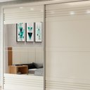 Ver imagem 3 de Guarda Roupa Casal com Espelho 267cm 2 Portas 100% MDF TW603E Off White - Dalla Costa