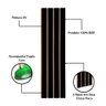 Kit 10 Módulos Ripados Decorativo em Mdf Autoadesivo 53x15 - Preto - Lh Móveis - 6