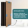 Kit 10 Módulos Ripados Decorativo em Mdf Autoadesivo 53x15 - Preto - Lh Móveis - 7