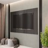 Kit 10 Módulos Ripados Decorativo em Mdf Autoadesivo 53x15 - Preto - Lh Móveis - 1
