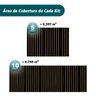 Kit 10 Módulos Ripados Decorativo em Mdf Autoadesivo 53x15 - Preto - Lh Móveis - 8