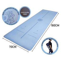 Tapete para Yoga Pilates Grosso 10mm Premium Esteira Tatame Super Resistente Exercícios Treino Grand - 3