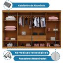 Ver imagem 6 de Guarda Roupa New Premium 8 Portas 4 Gavetas 8 Prateleiras - Benetil