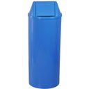 Ver imagem 1 de Lixeira de Plástico Azul 50cm com Tampa 22 Litros - E12a/eb12a - Jsn Cesto Plástico com Tampa Azul -