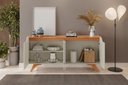 Ver imagem 4 de Buffet Grécia 4 Portas com Pés em Madeira Maciça Mv - Rei de Casa Off White/naturale