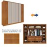 Quarto Casal Ripado Guarda-roupa 6 Portas com Cama e Cabeceira - 14