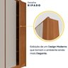 Quarto Casal Ripado Guarda-roupa 6 Portas com Cama e Cabeceira - 19