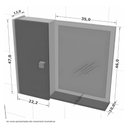 Ver imagem 3 de Espelheira e Armário Gênova Branco Ripado Bechara