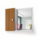 Ver imagem 2 de Espelheira e Armário Gênova Branco Ripado Bechara